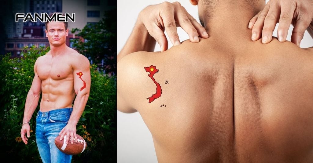 Hình Xăm Bản Đồ Việt Nam Kết Hợp Biểu Tượng