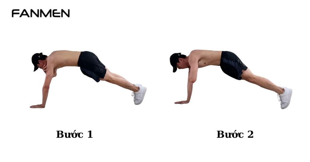 Bài tập Plank chạm vai