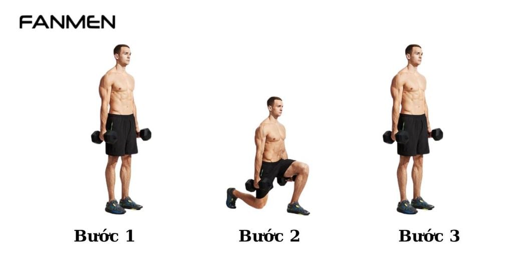 Bài tập tạ tay Lunge
