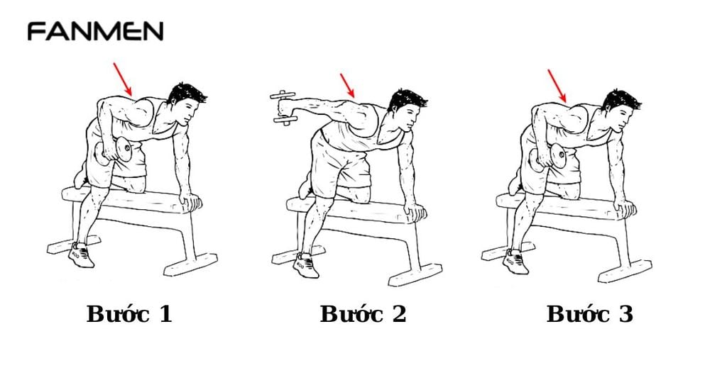 Bài tập Tricep Dumbbell Kick Back