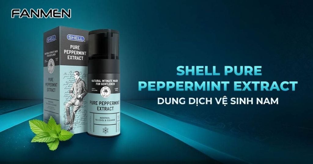 Dung dịch vệ sinh nam Shell Pure Peppermint Extract hương bạc hà