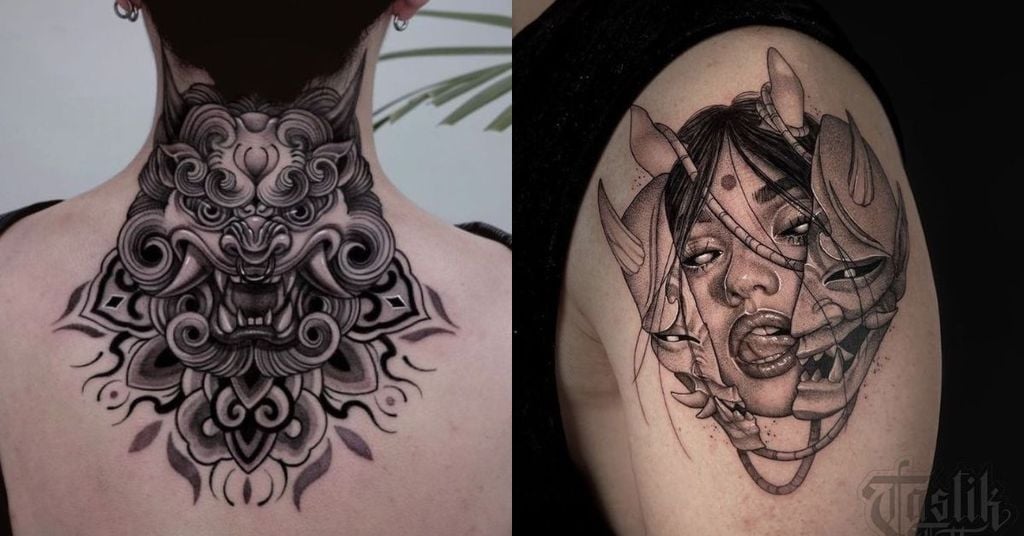 Các hình xăm hình mặt quỷ 2