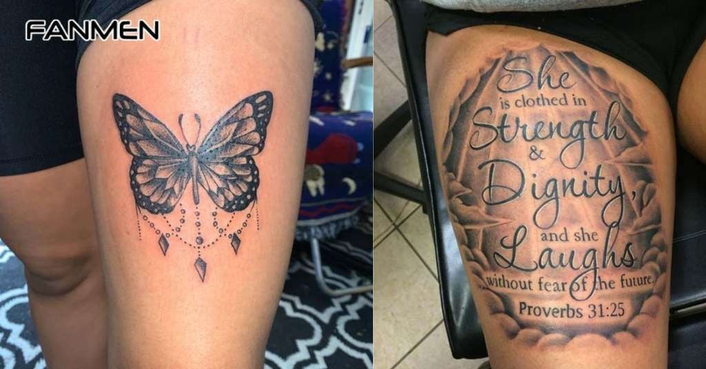 Các hình xăm nhỏ đẹp cho nam ở đùi