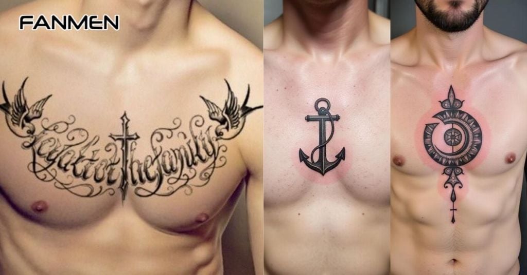 Các hình xăm ở phần xương ức đẹp