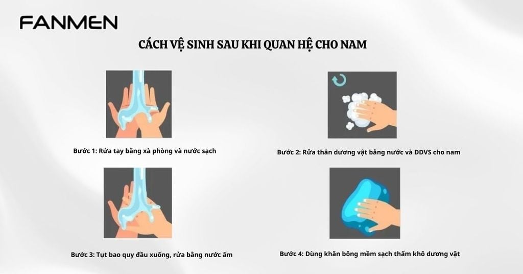 Cách vệ sinh sau khi quan hệ cho nam​