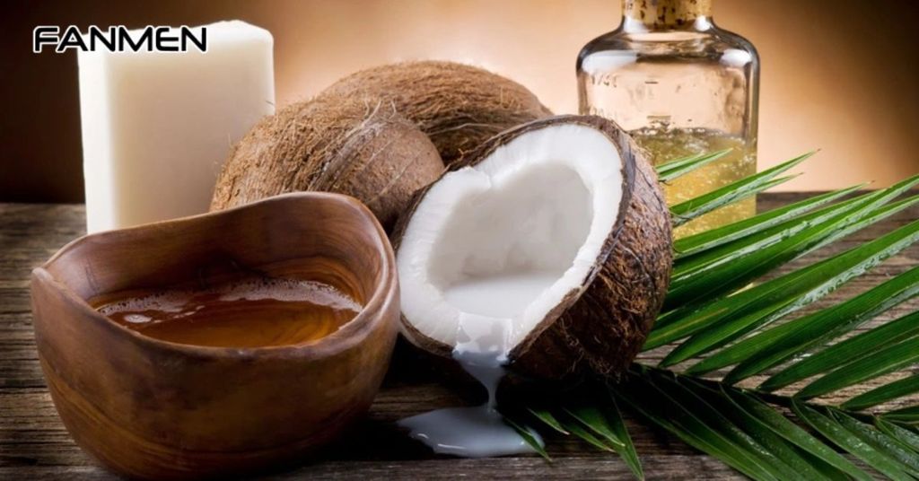 Hỗ trợ điều trị mụn ở nam giới bằng dầu dừa