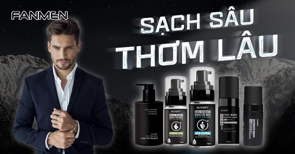 Dung dịch vệ sinh nam Alfasept Intimate Wash For Men