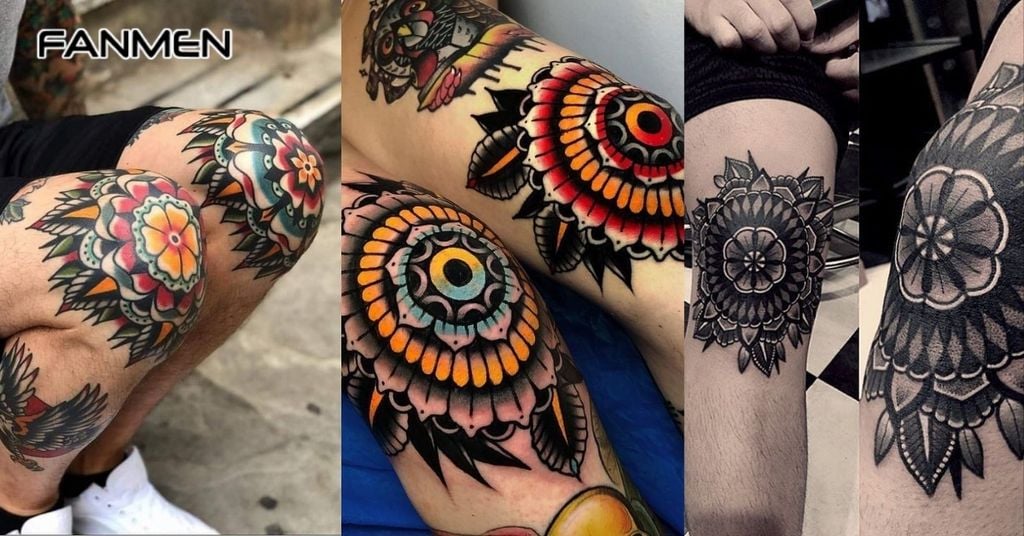 Hình xăm đầu gối phong cách truyền thống