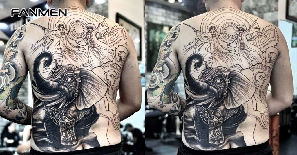 Hình xăm Hai Bà Trưng độc đáo