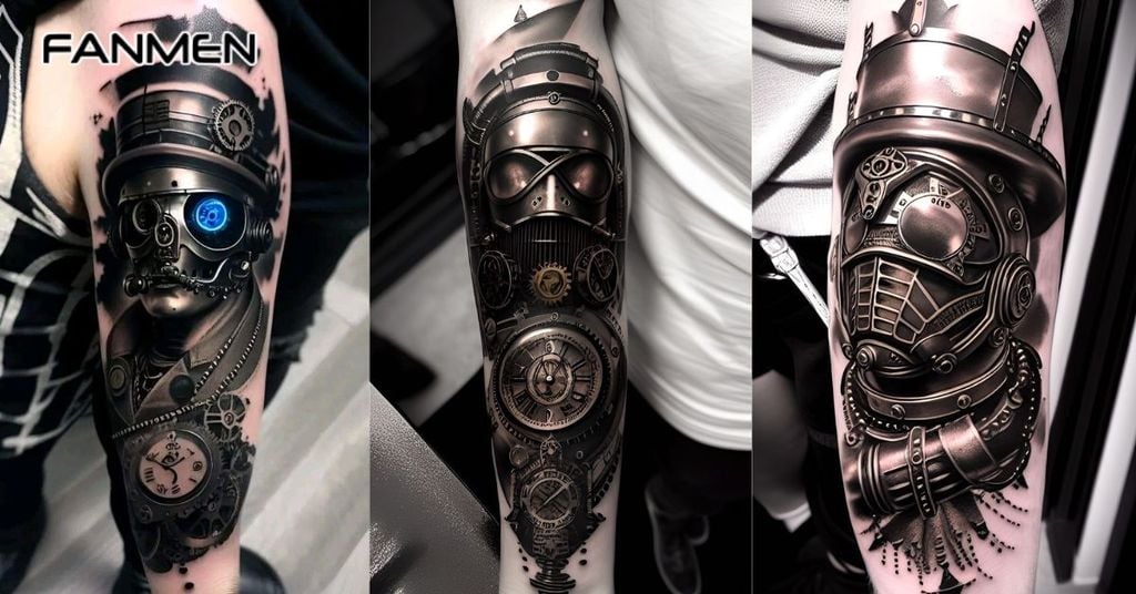 Hình xăm 3D cơ khí, robot độc đáo 5