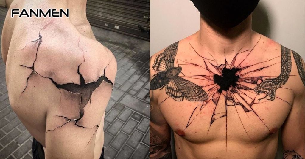 Hình xăm 3D nghệ thuật trừu tượng và ảo ảnh 3