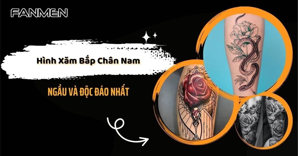 Hình xăm bắp chân&nbsp;nam