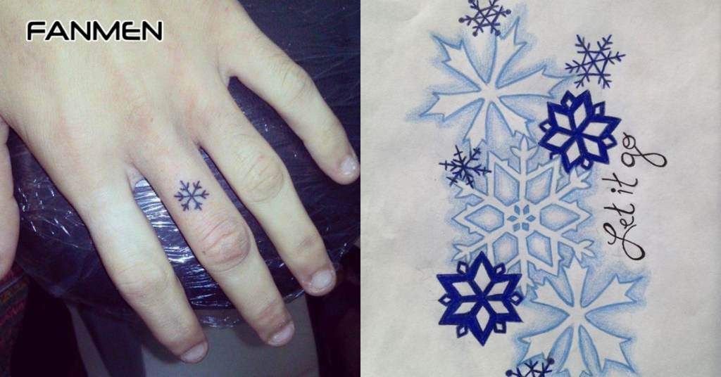 Các hình xăm bông tuyết cho nam mini 20