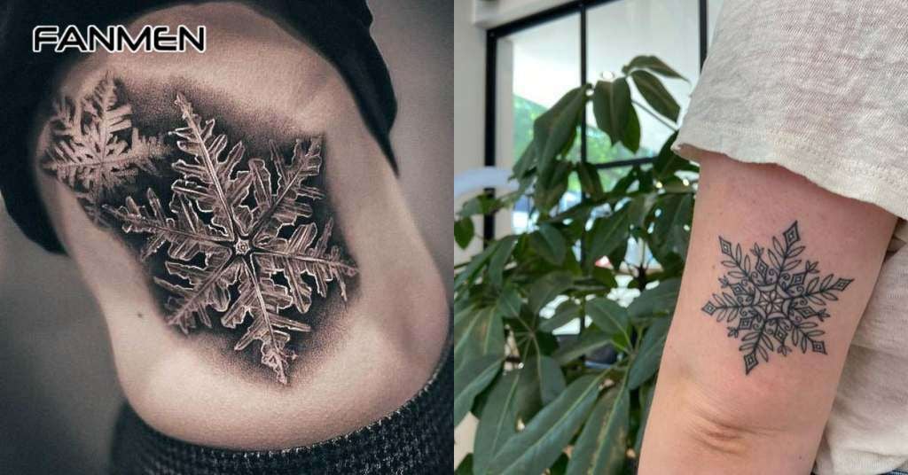 Các hình xăm bông tuyết cho nam mini 17