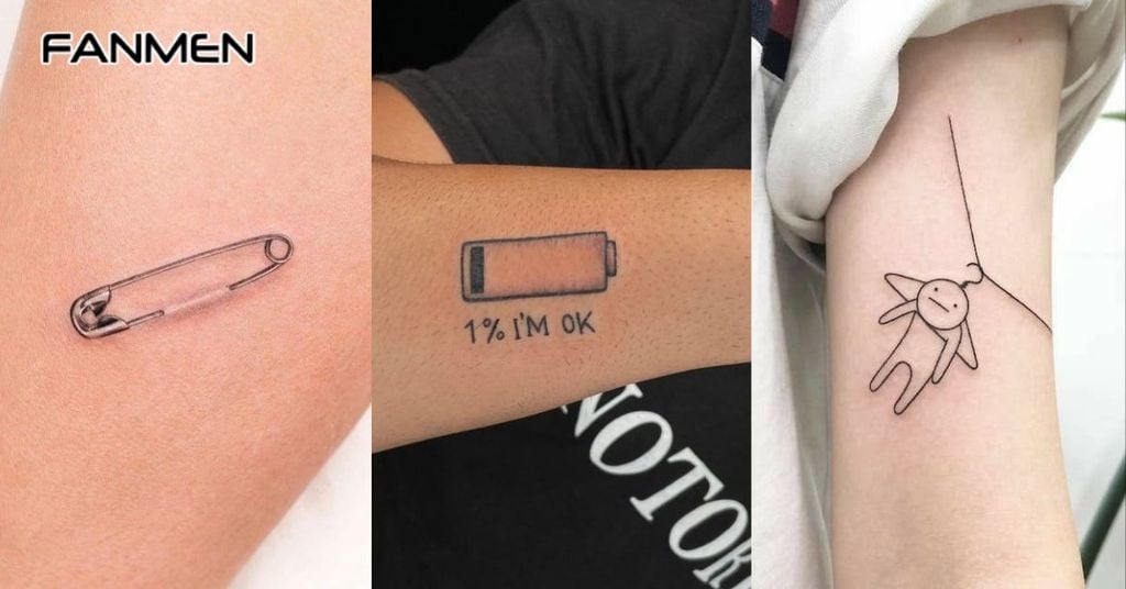 Hình xăm buồn tối giản 3