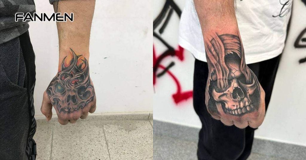 Hình xăm mu bàn tay chất cho nam