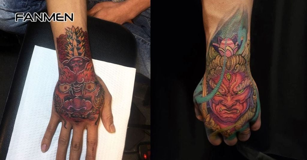 Hình xăm mu bàn tay chất cho nam