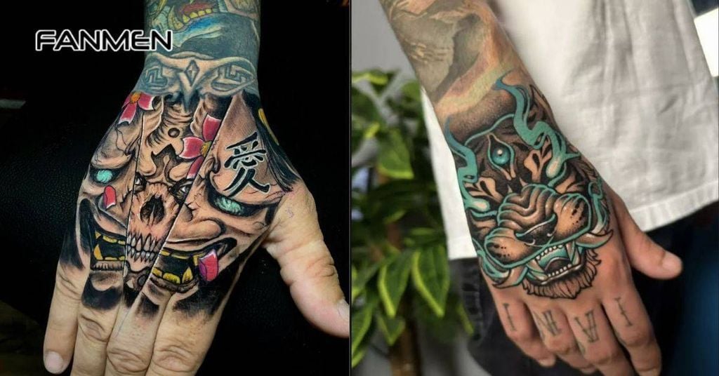 Hình xăm mu bàn tay chất cho nam