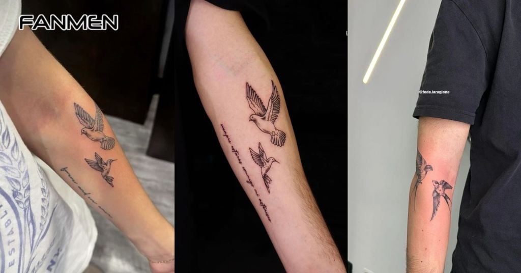 Hình Xăm Chim Én Đen Trắng 2