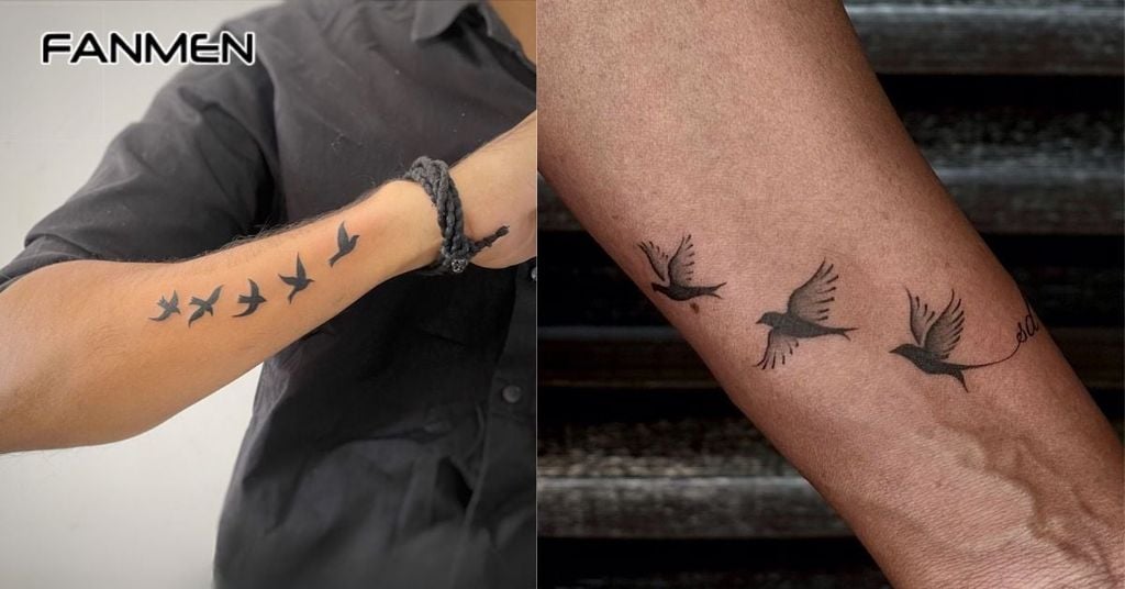Hình xăm chim én tối giản 4