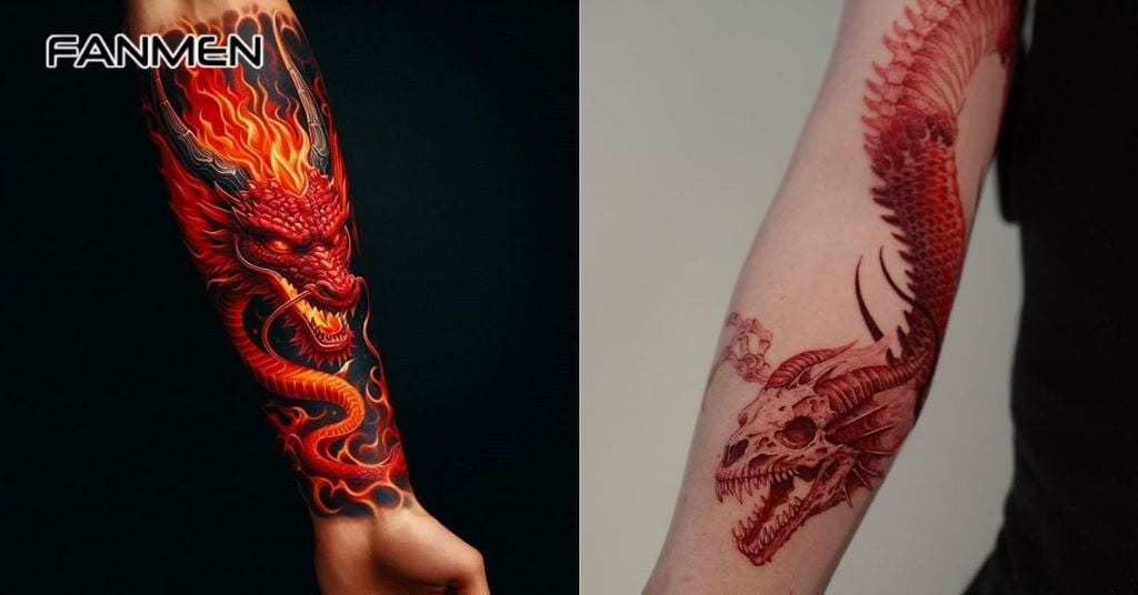Hình xăm may mắn cho nam mệnh Hoả