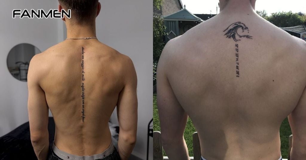 Hình xăm chữ viết và câu trích ở lưng