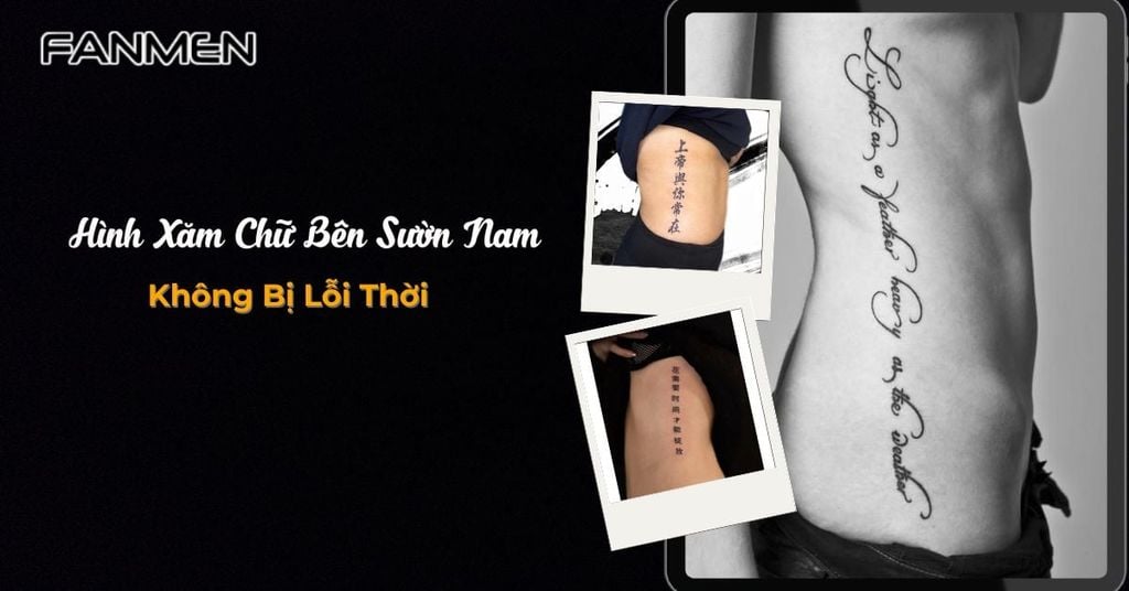 Hình xăm chữ bên sườn nam