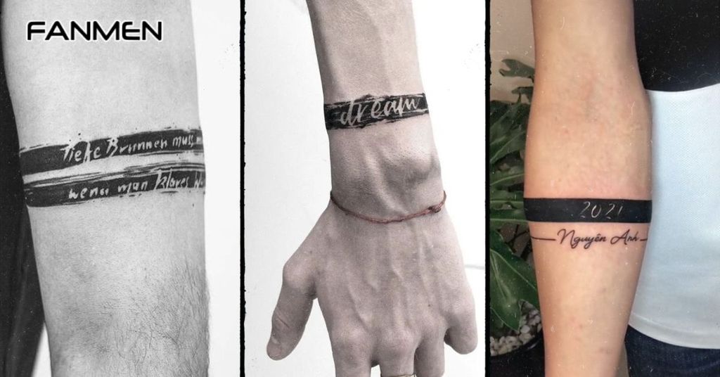 Hình xăm chữ cánh tay nam mẫu 9