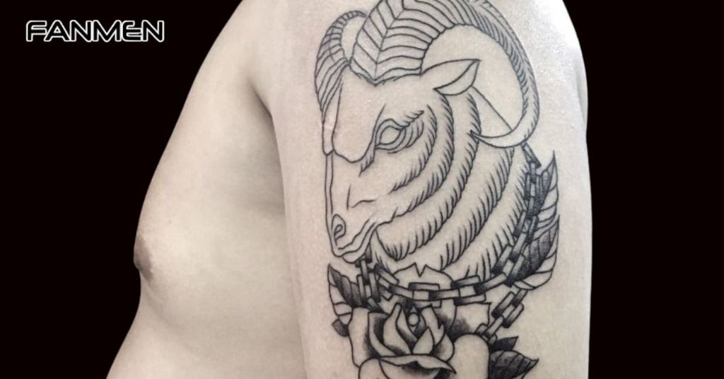 Hình xăm chữ kết hợp biểu tượng 1