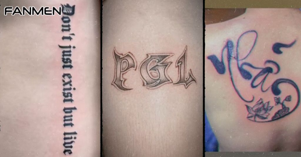 Hình xăm chữ sau lưng cho nam mẫu 10