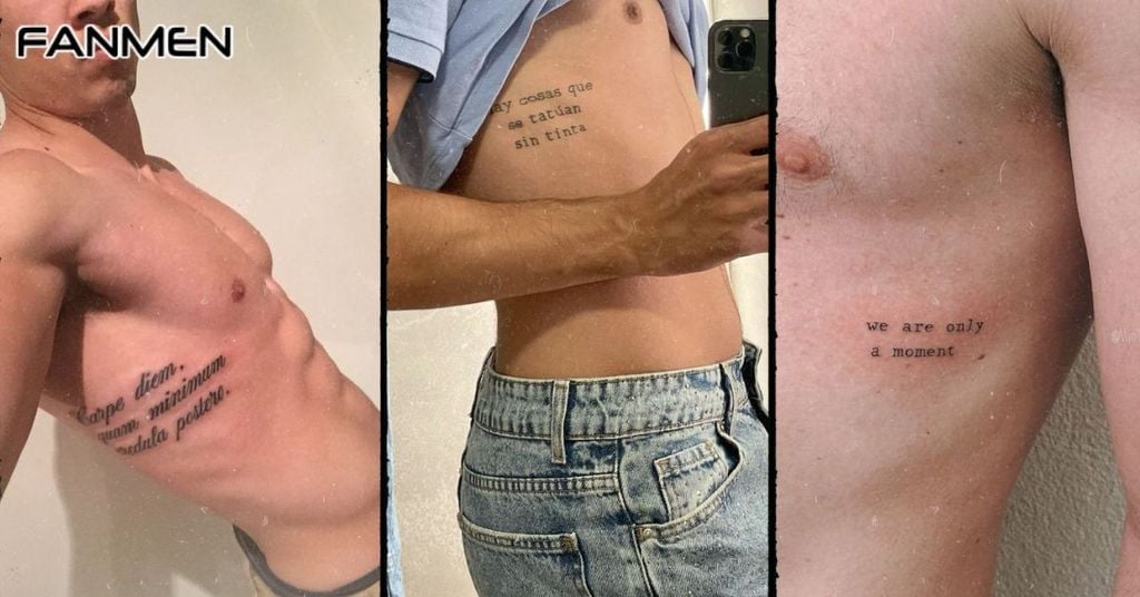 Hình xăm chữ ở mạn sườn nam&nbsp;mẫu 13