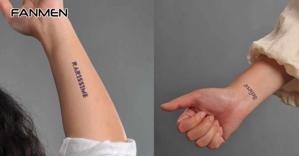 Hình xăm chữ ở cổ tay