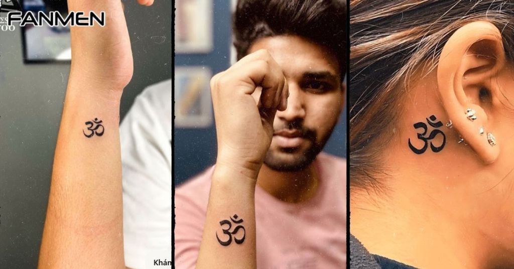 Hình xăm chữ Om cho nam mẫu 12