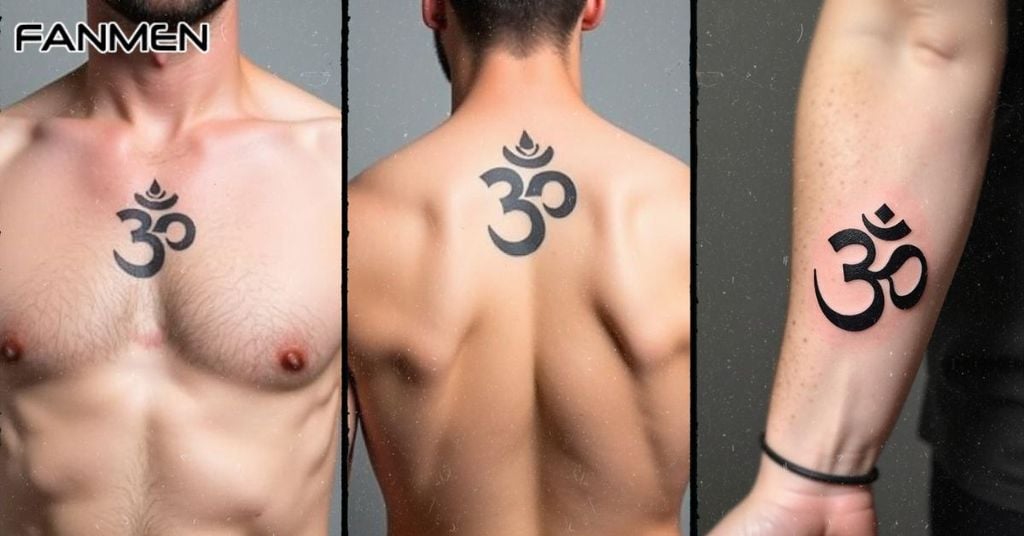 Hình xăm chữ Om cho nam mẫu 14