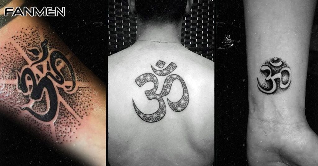 Hình xăm chữ Om cho nam mẫu 15