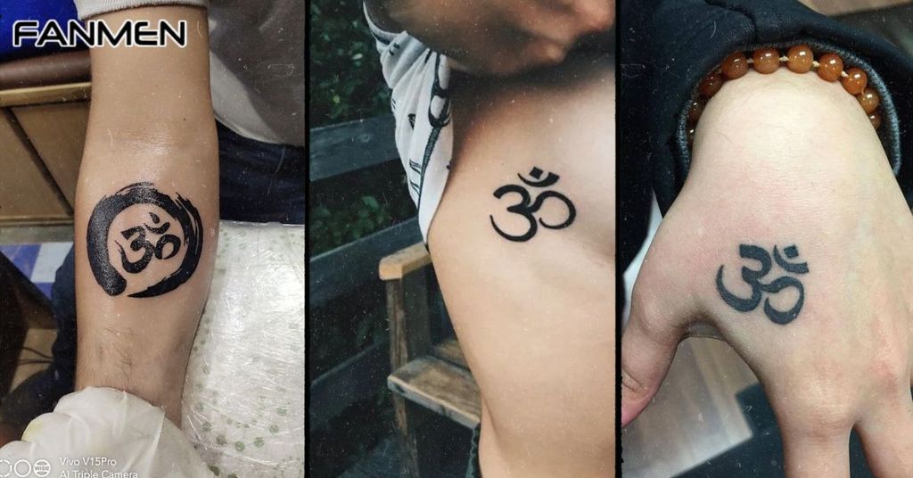 Hình xăm chữ Om cho nam mẫu 2