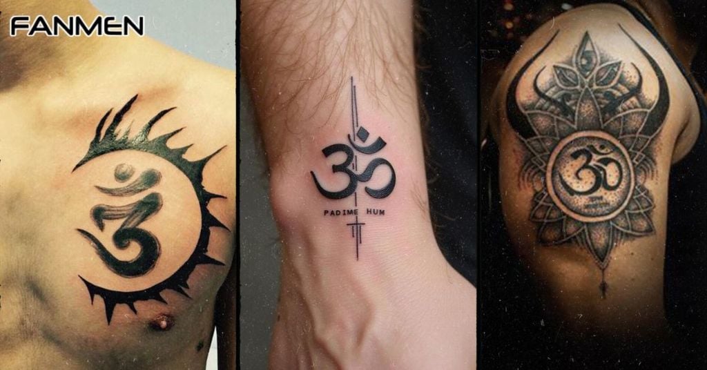 Hình xăm chữ Om cho nam mẫu 7