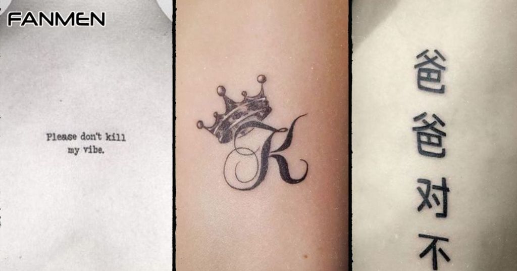 Hình xăm chữ sau lưng cho nam mẫu 4