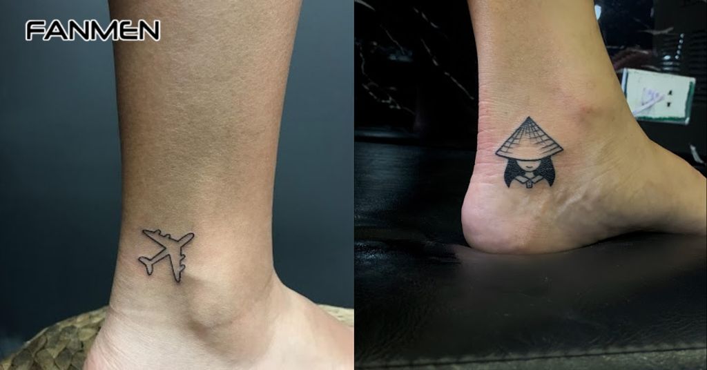 Hình Xăm Cổ Chân Nam Nhỏ Gọn 4