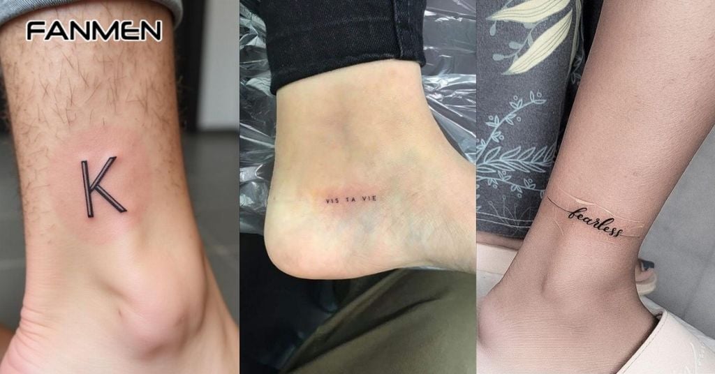 Hình Xăm Cổ Chân Nam Nhỏ Gọn