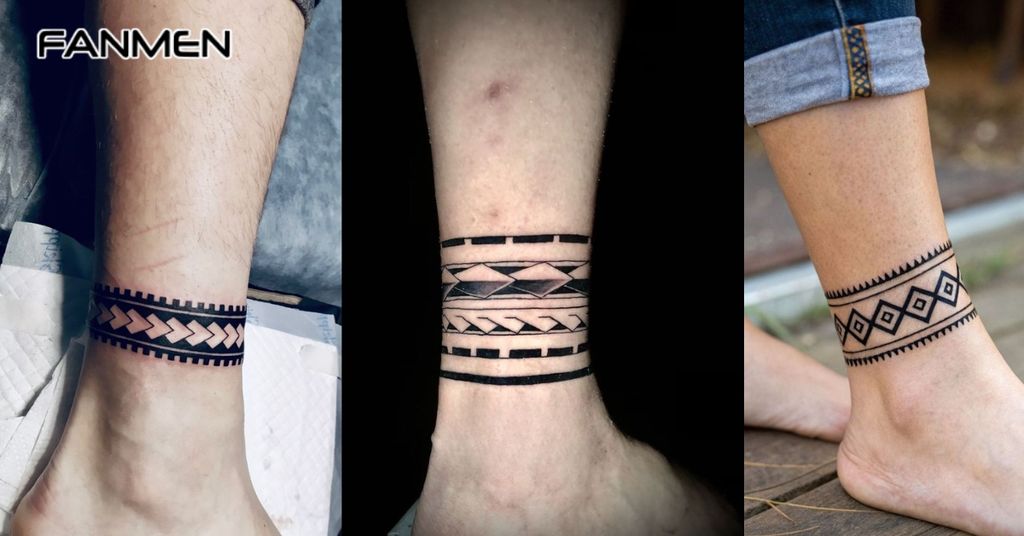 Hình Xăm Cổ Chân Nam Tối Giản 2