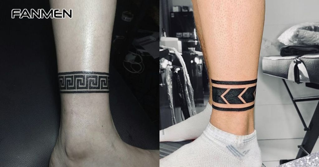 Hình Xăm Cổ Chân Nam Tối Giản