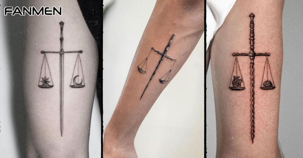 Hình Xăm Cung Thiên Bình Nam Mẫu 13