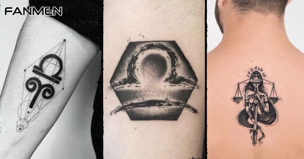 Hình Xăm Cung Thiên Bình Nam Mẫu 1