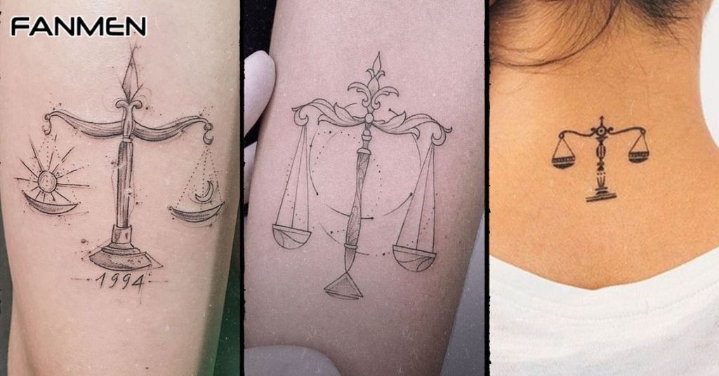 Hình Xăm Cung Thiên Bình Nam Mẫu 2