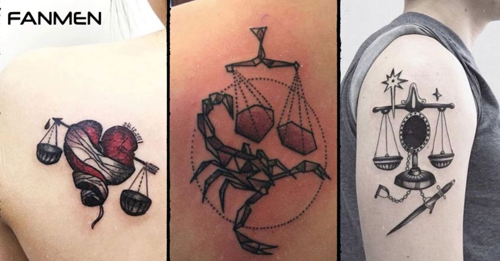 Hình Xăm Cung Thiên Bình Nam Mẫu 5