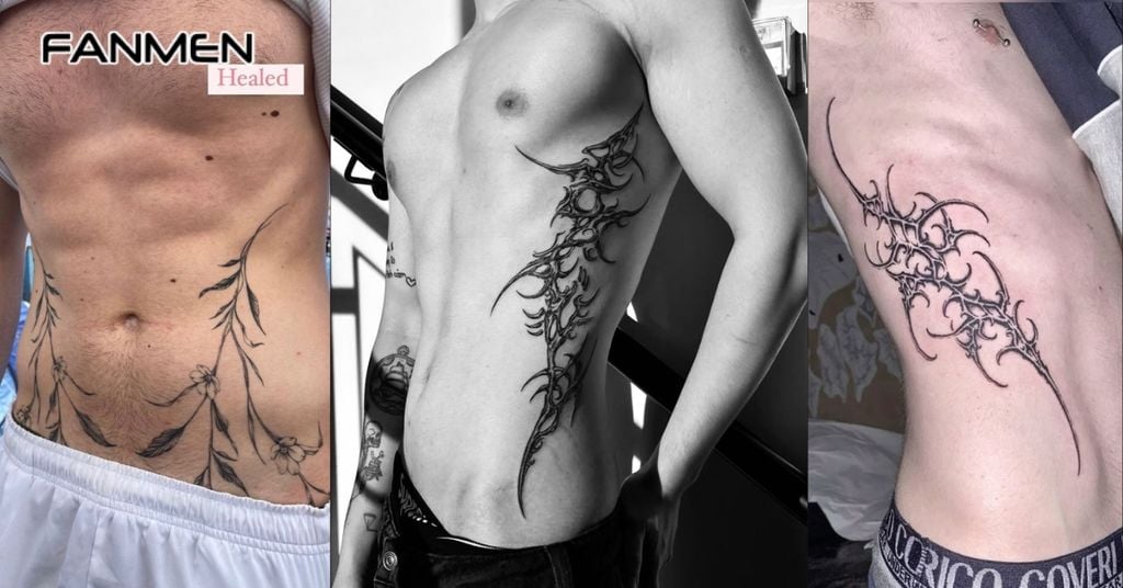 Hình xăm dọc eo hoặc kéo dài 5