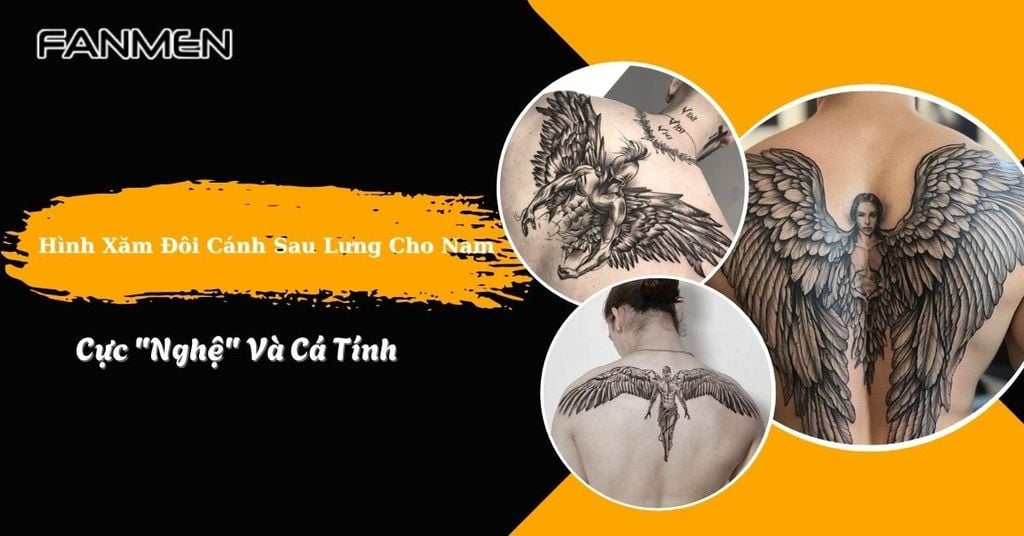 Hình xăm đôi cánh sau lưng&nbsp;cho nam