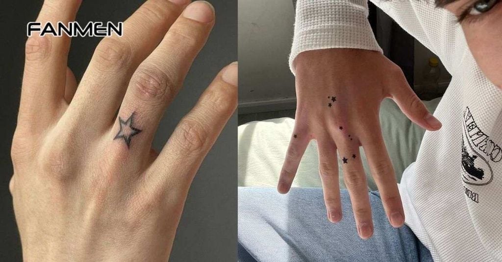 Hình xăm mini ngón tay phong cách tối giản