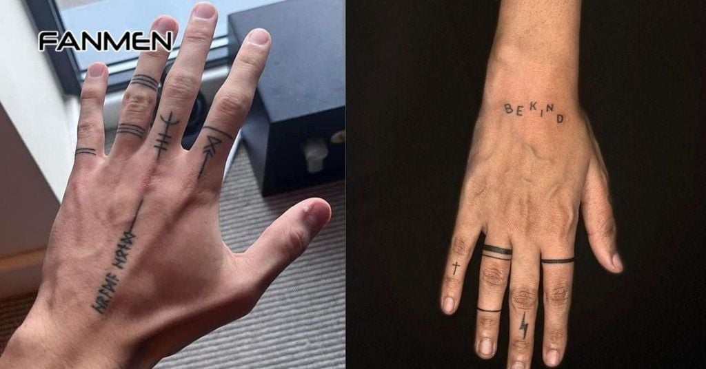 Hình xăm mini ngón tay phong cách tối giản